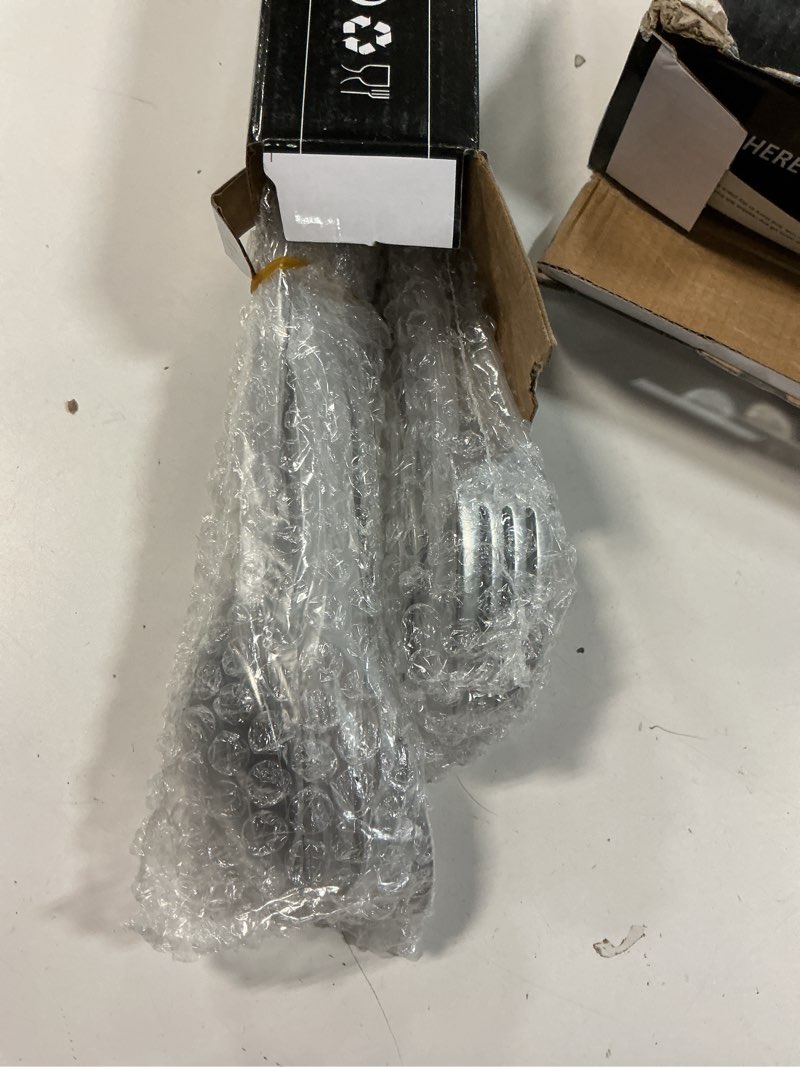 Condition photo showing Good Condition for e-far heavy duty silverware set for 8, 40-piece stainless steel flatware cutlery set, thick metal eating utensils including forks and spoons knife, heavy weight & mirror finish, dishwasher safe 40 flat handle