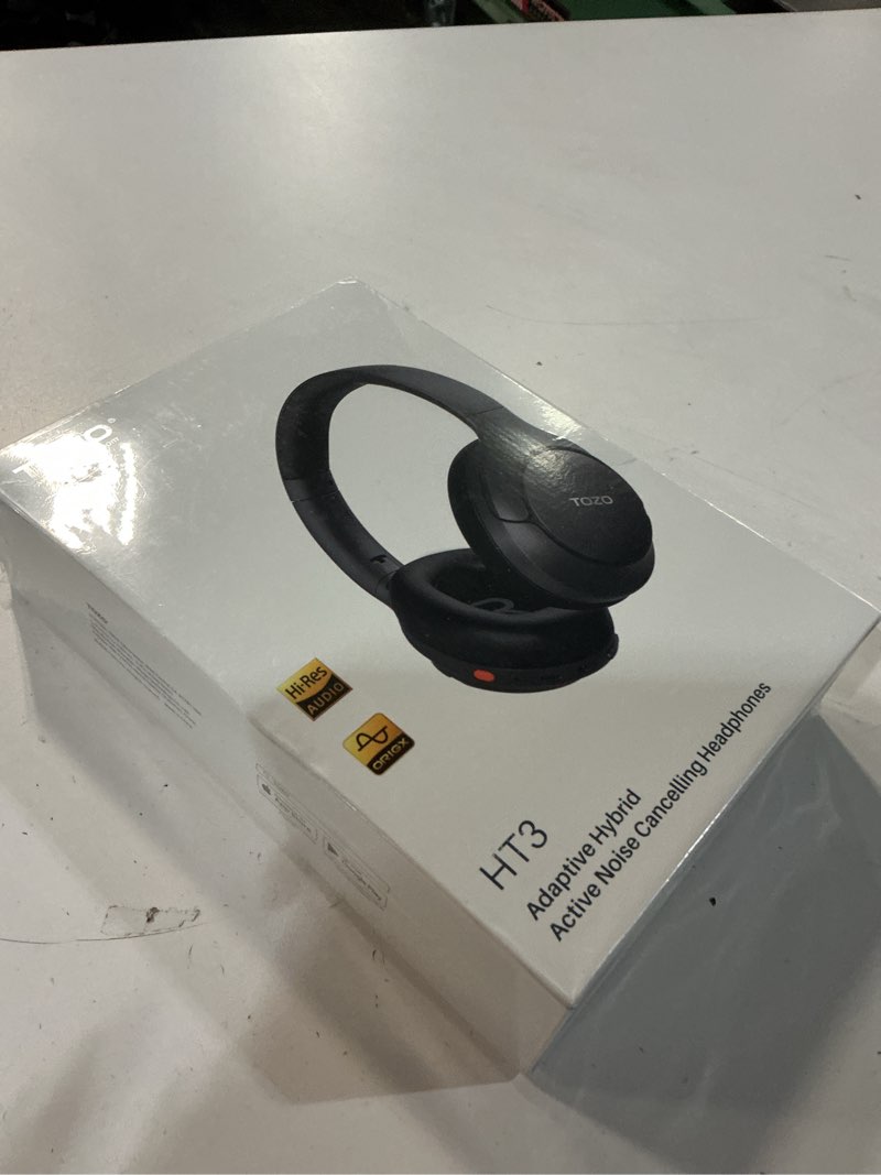 Condition photo showing New/Like New for tozo ht3 hybrid noise cancelling headphones, 90h playtime wireless over ear bluetooth headset, spatial audio ai chat with 5 mics, supports dual connection and usb-c input, with 32 eq music modes titanium black