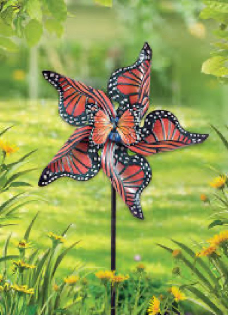 sunset vista design wind spinners - yard and garden décor winged wind spinner sculpture, 43-inch, pe