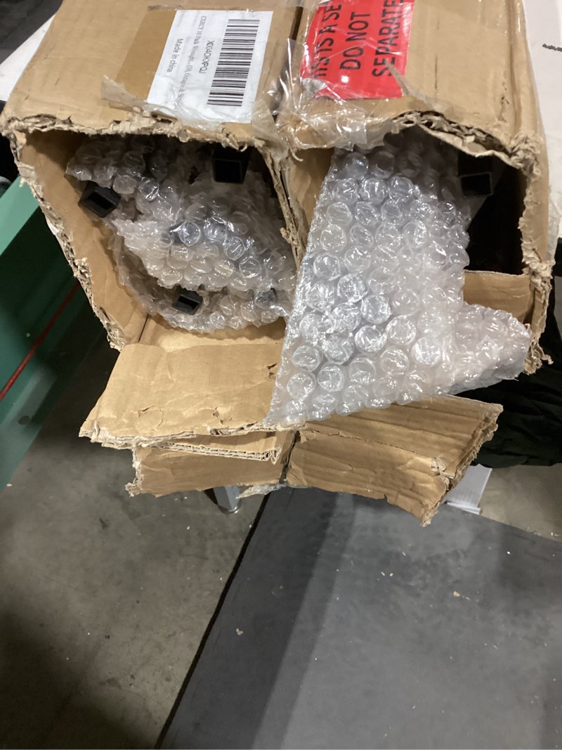 Condition photo showing As Is for 16 Pack Iron Balusters for Staircase Interior W/ 32 Pack Baluster Shoes, 1/2" x 44" Wrought Iron Baluster Stair Balusters,Hollow Metal Balusters Stair Spindles for Staircase Decks Balusters Indoor