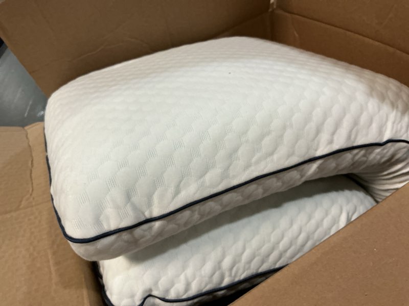 Condition photo showing Good Condition for WEEKENDER Gel Memory Foam Pillow - King Size - 2-Pack - Medium Firm Feel - Neck & Shoulder Support - For Back & Side Sleepers - Home, Hotel, & Hospital Essentials