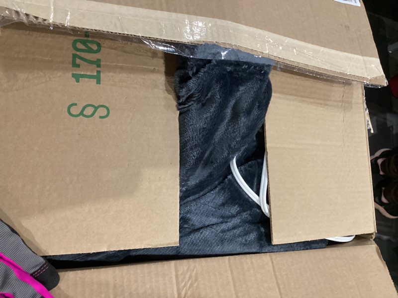 Condition photo showing Good Condition for Electric Heated Blanket Queen Size 84''x90'' Soft Flannel & Sherpa Electric Blanket with 10 Heating Levels, Automatically Shut Down After 8h with Overheat Protection Machine Washable Dark Grey Queen 84''x90''