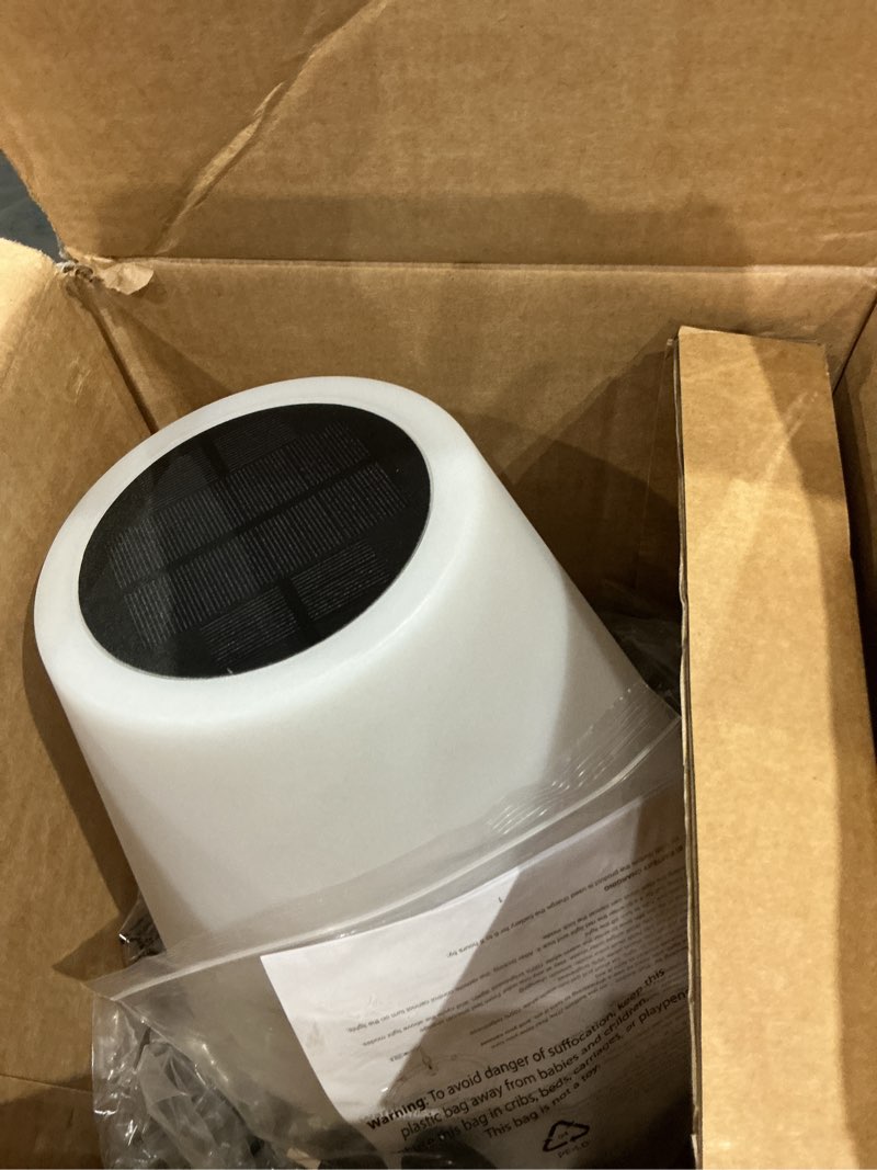 Condition photo showing Good Condition for solar outdoor floor lamp usb rechargeable cordless dimmable rgb warm white led lights for yard garden patio