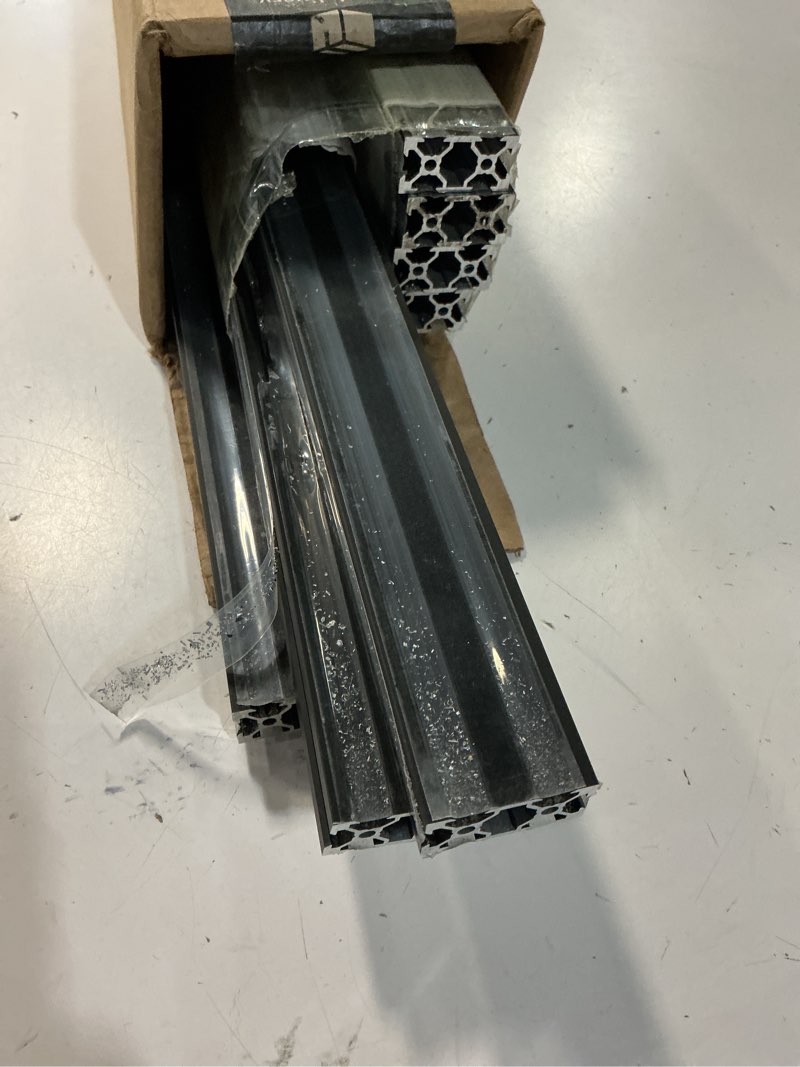 Condition photo showing As Is for 8pcs 1000mm 2040 v-slot extrusion aluminum profile, anodized linear rail for 3d printer frame, cnc machine, diy robotics & structural projects black 1000mm black 8