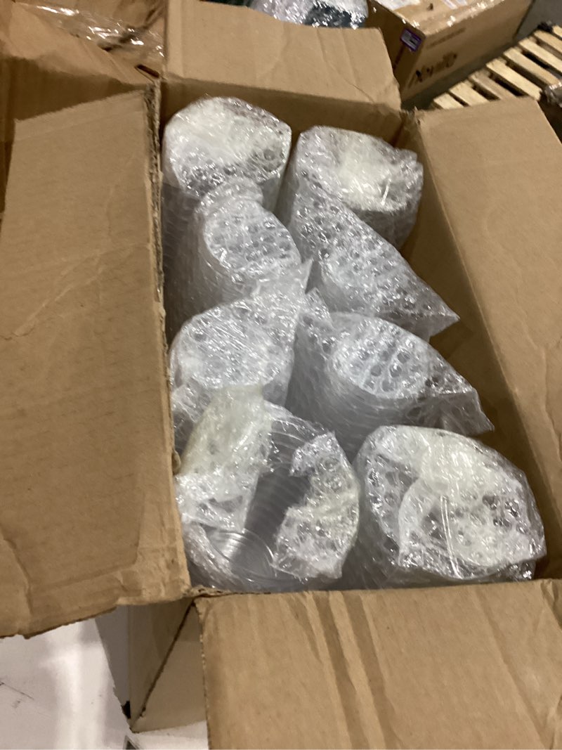 Condition photo showing Good Condition for byvivace 200counts 12 oz. hard plastic cups fancy disposable cups for party, 12 ounce clear elegant wedding cups disposable wine glasses for parties 12oz-200-clear
