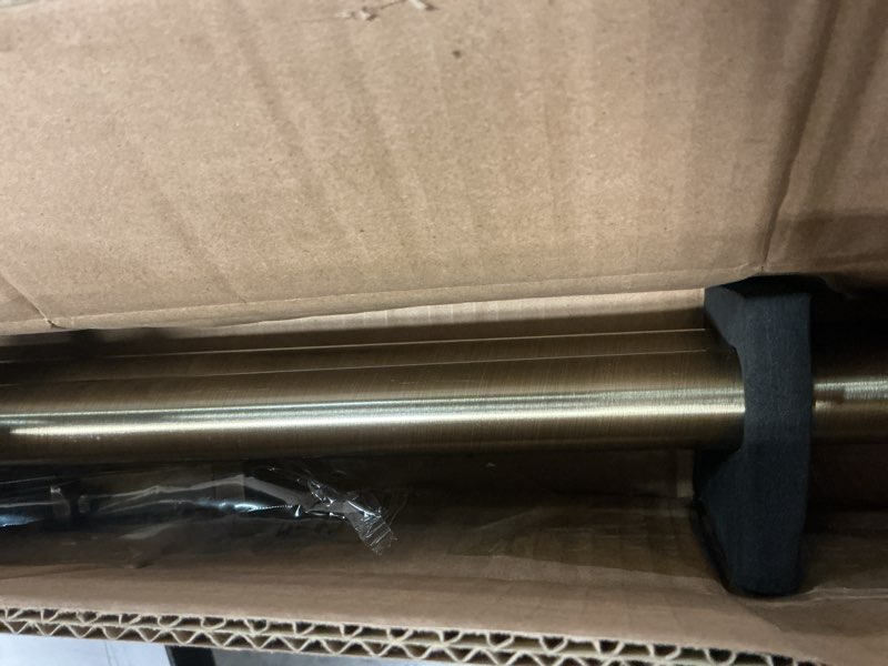Condition photo showing Good Condition for 1 1/8 Inch Diameter Curtain Rods 72 to 144 Inches(6-12ft), Telescoping Heavy Duty Large Drapery Rod with Adjustable Aluminum Alloy Bracket, Solid End Caps for Windows Patio Decoration, Antique Bronze Antique Bronze 72"-144"