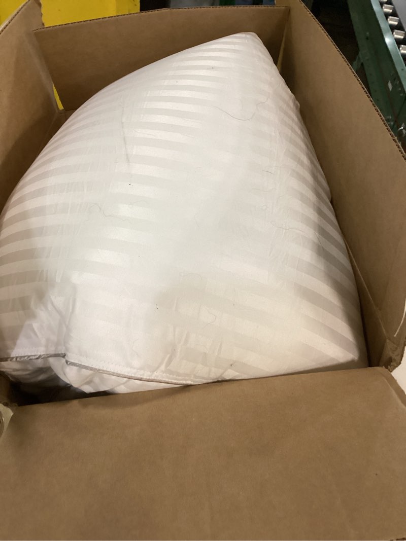 Condition photo showing As Is for miulee throw pillows inserts, pack of 2 18x18 inch 100% virgin fiber filling bed couch pillows