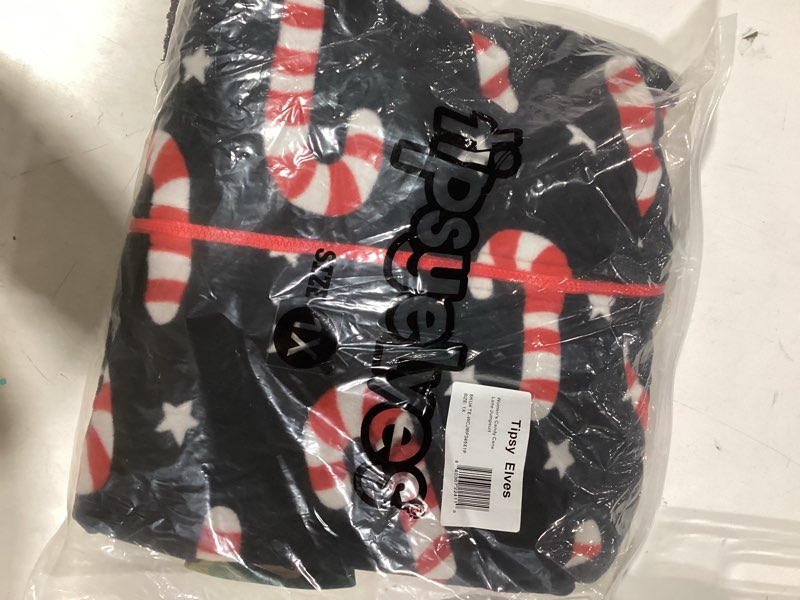 tipsy elves christmas onesies for adults - comfy unisex matching holiday jumpsuits with convenient pockets women 1x candy cane lane (black red white)