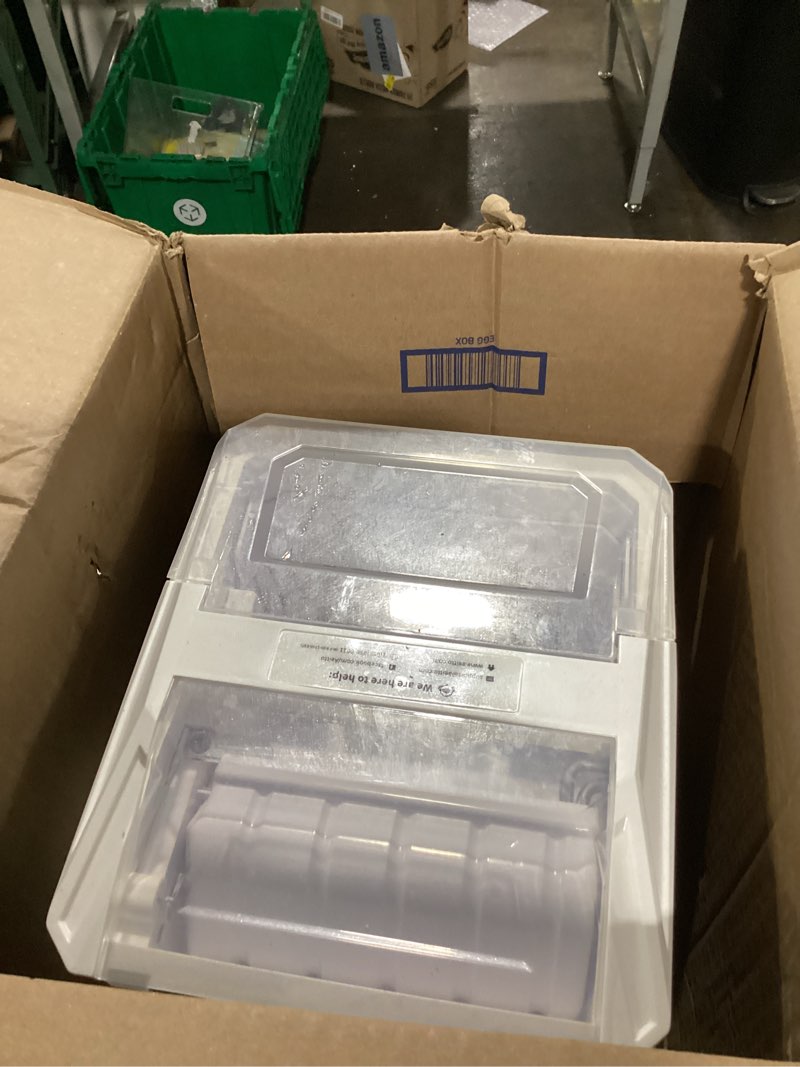 Condition photo showing Good Condition for aeitto ice makers countertop, 26lbs/24h, 9 ice cubes release in 6 mins, 2 sizes of bullet ice machine,self-cleaning portable ice maker with ice scoop and basket for home kitchen office bar rv, white white 26lbs
