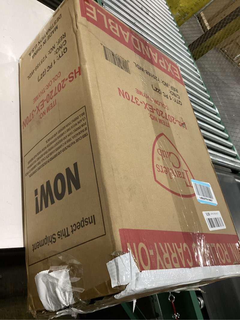 Condition photo showing Good Condition for Travelers Club Chicago Expandable Luggage, Thyme Green, 20" Carry-On