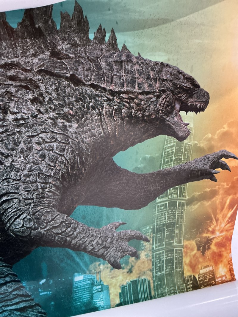 Condition photo showing Good Condition for godzilla vs. kong - godzilla wall poster, 34l" x 22.4w", unframed version