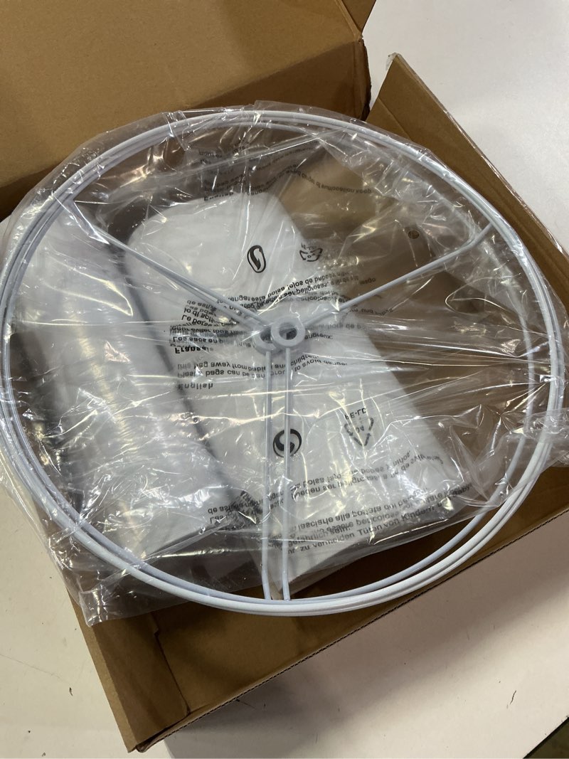 Condition photo showing Good Condition for White Lamp Shades Set of 2, Drum Large Lampshades 13" Top x 13" Bottom x 10" High, Replacement Lamp Shades Natural Linen for Table Lamps Floor Lamps, Easy Assembly Required