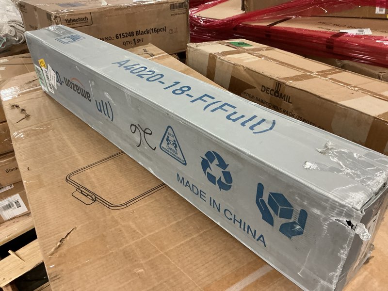 Condition photo showing New/Like New for Hafenpo 18 Inch Full Bed Frame - Sturdy Metal Platform Full Size, No Box Spring Needed, Heavy Duty, Easy Assembly, Strong Bearing Capacity, Under Bed Storage, Black Full 18 Inch