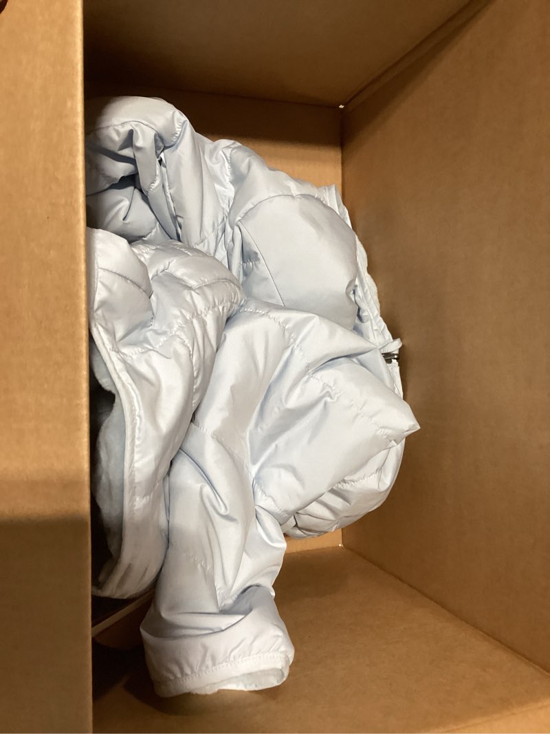 Condition photo showing As Is for THE NORTH FACE Girls' Reversible Shasta Short Parka Large Polar Haze