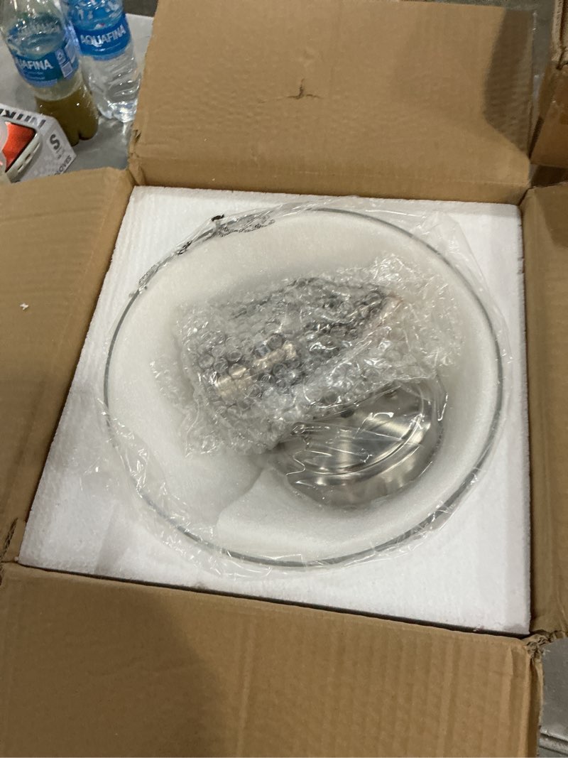 Condition photo showing Good Condition for wilon semi flush mount ceiling light fixture, brushed nickel farmhouse light fixtures with clear gla