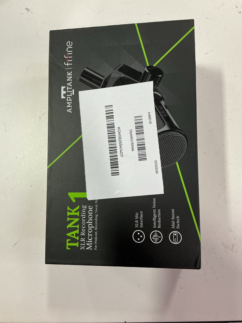 Condition photo showing New/Like New for FIFINE XLR Dynamic Microphone, Studio Vocal Mic for Recording, All Metal XLR Podcast Microphone with Mid-Boost, Low-Cut Filter for Voice-Over, Compatible with Mixer/Audio Interface-AmpliTank TANK1