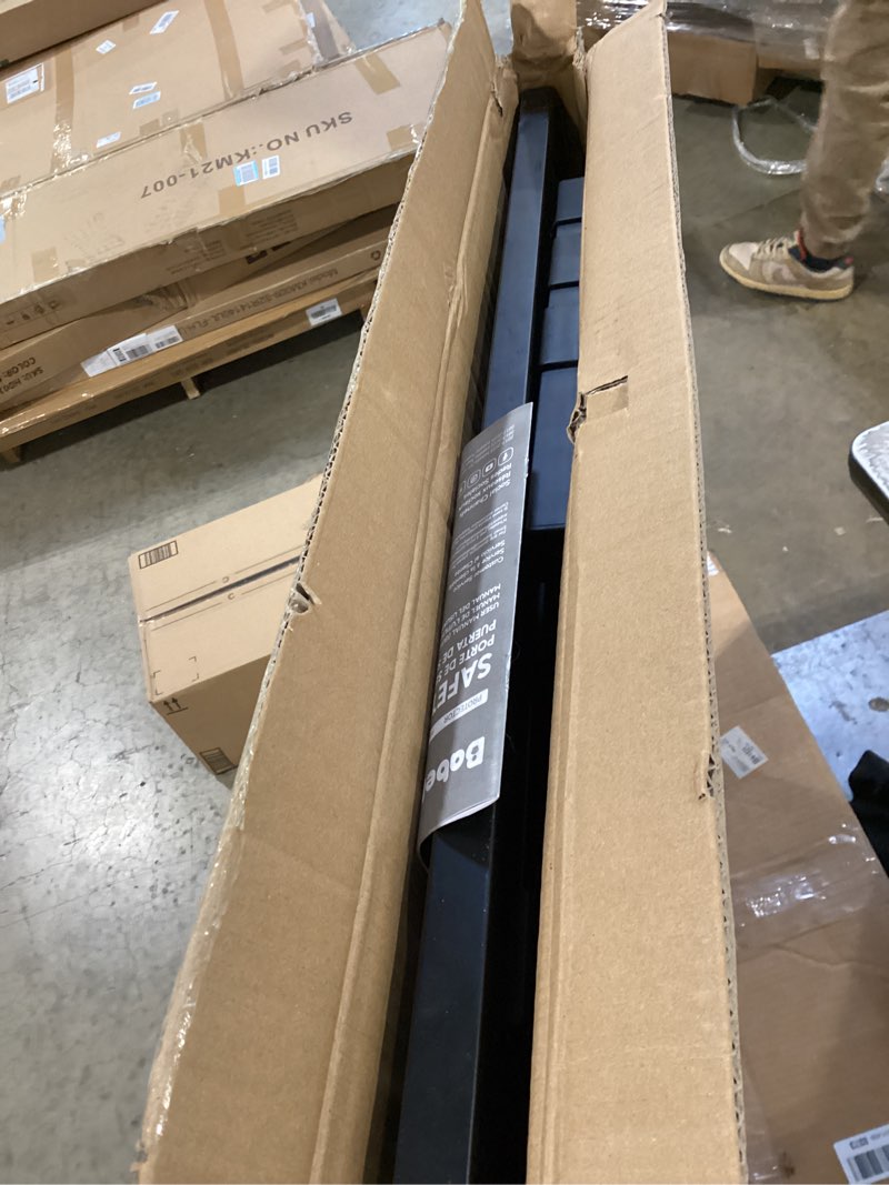 Condition photo showing Good Condition for babelio upgraded baby gate with cat door, 29-43" auto close durable dog gate for stairs, doorways and house, easy walk thru safety gate with pet door includes 4 wall cups, black black 29-43" wide, 30" tall