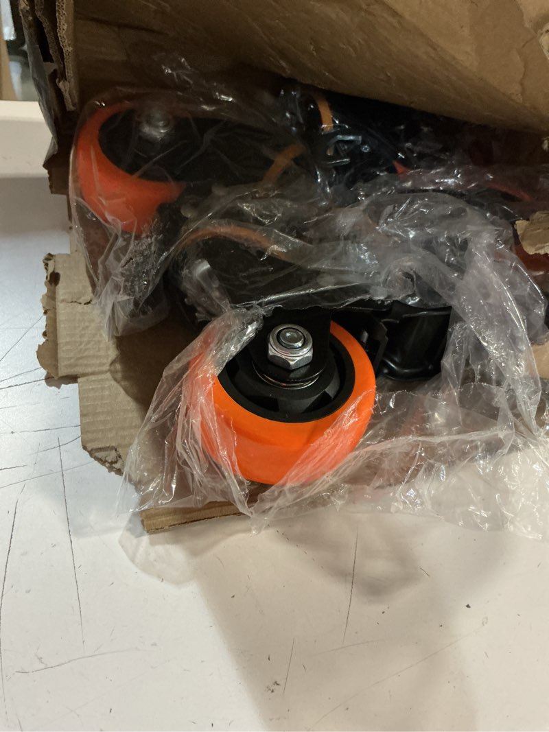 Condition photo showing Good Condition for 3 inch caster wheels 1600lbs, threaded stem casters set of 4 heavy duty, 1/2"-13 x 1 (screw diameter 1/2", stem length 1"), safety dual locking industrial castors, wheels for cart, furniture 3 inch 1/2"-13x1"