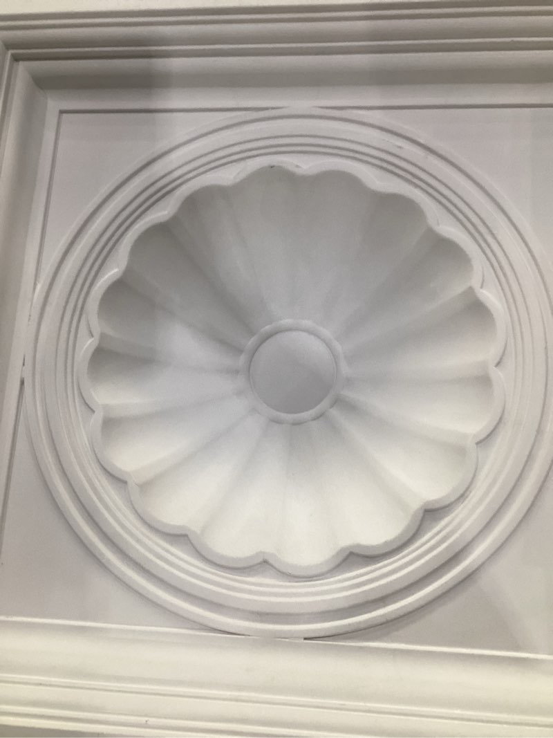 Condition photo showing Good Condition for Ekena Millwork CT24X24SH Shell Ceiilng Tiles, 23 7/8"W x 23 7/8"H x 5 1/2"P , Primed