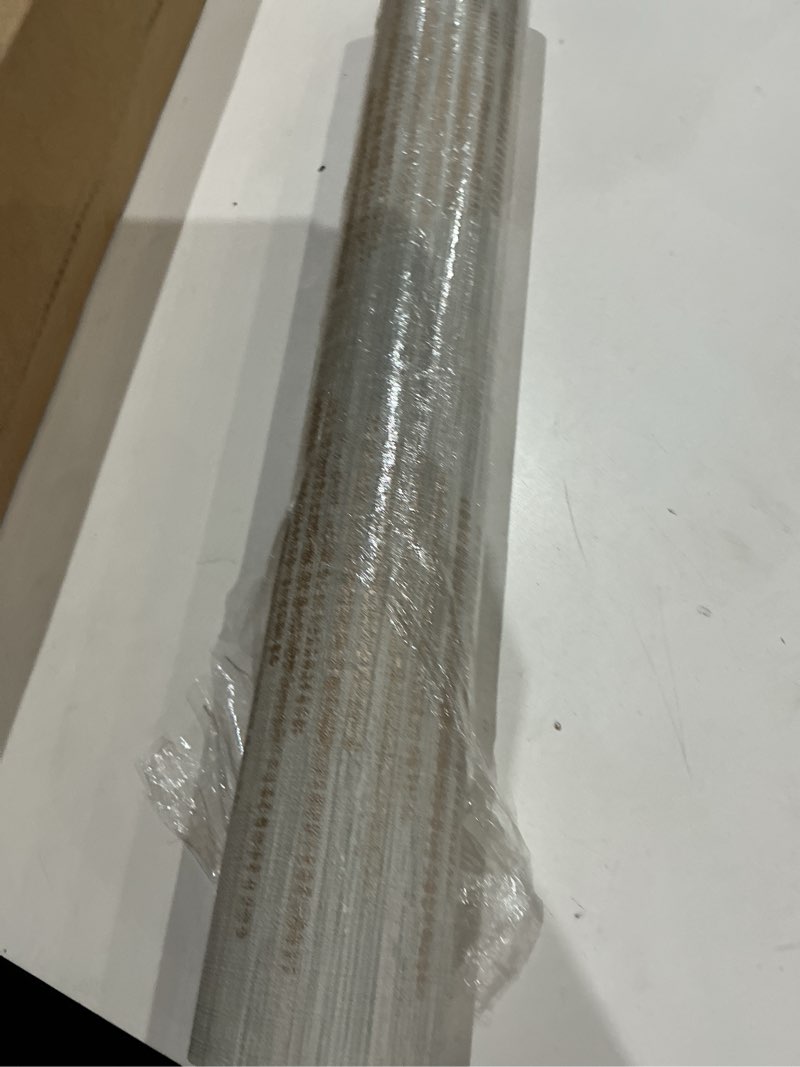 Condition photo showing Good Condition for self adhesive peel and stick wallpaper, gray linen textured fabric, thick vinyl contact paper for walls, self adhesive