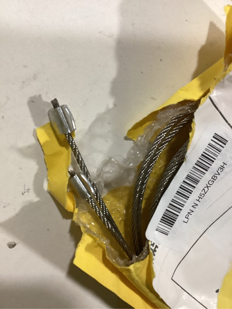 304 Stainless Steel Safety Wire Garage Door Cable 9.6FT for 8 Foot high Garage Door with Torsion Spr