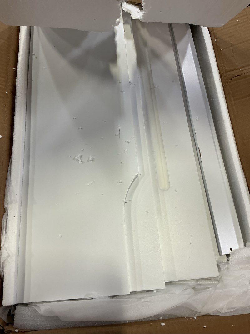 Condition photo showing Good Condition for high radiator cover wood cabinet: 36 inch height white large heater covers horizontal slat modern tall radiators shelf thicken mdf wooden bedroom hallway home furniture for living room