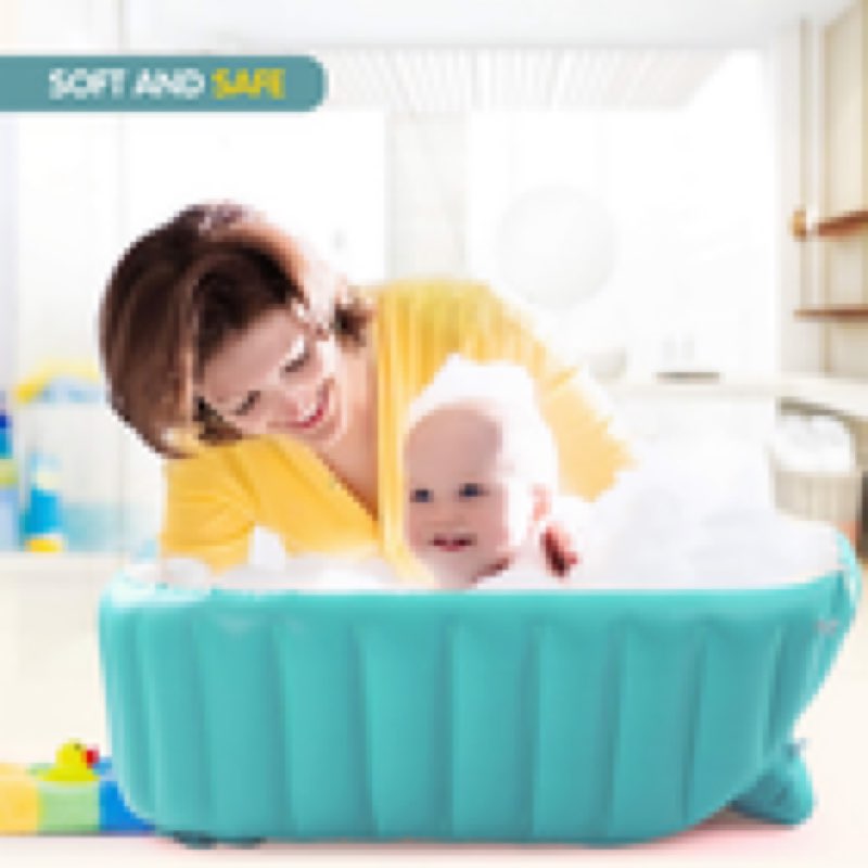 Product used, Inflatable Baby Bathtub with Air Pump, Baby Bath Tub Toddler Bathtub, Foldable
