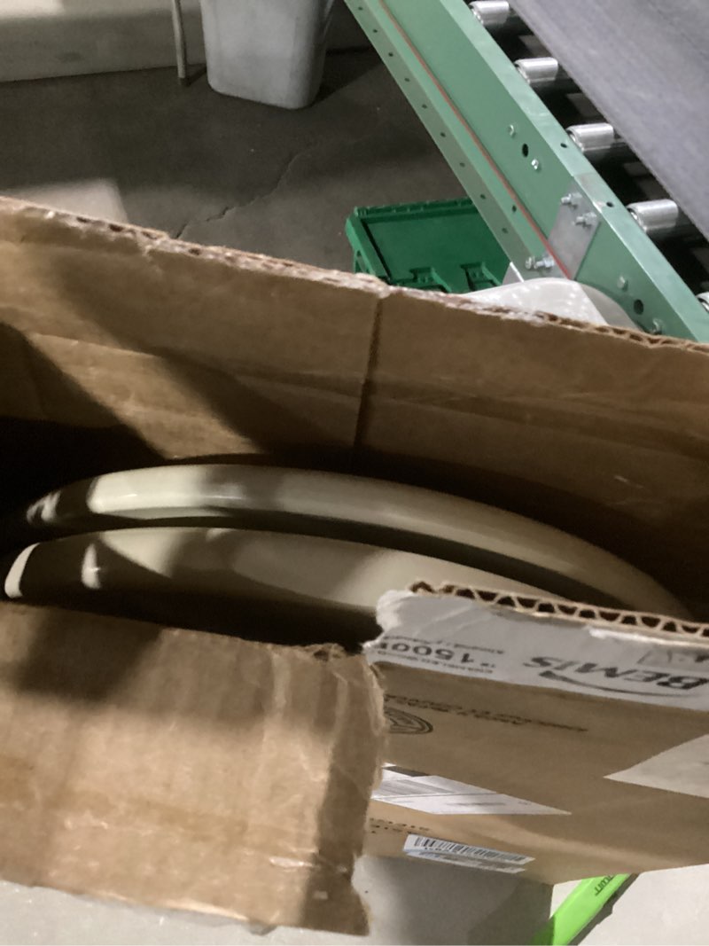 Condition photo showing Good Condition for Bemis 1500EC 146 Almond Elongated Molded Wood Toilet Seat with Easy-Clean & Change Hinge