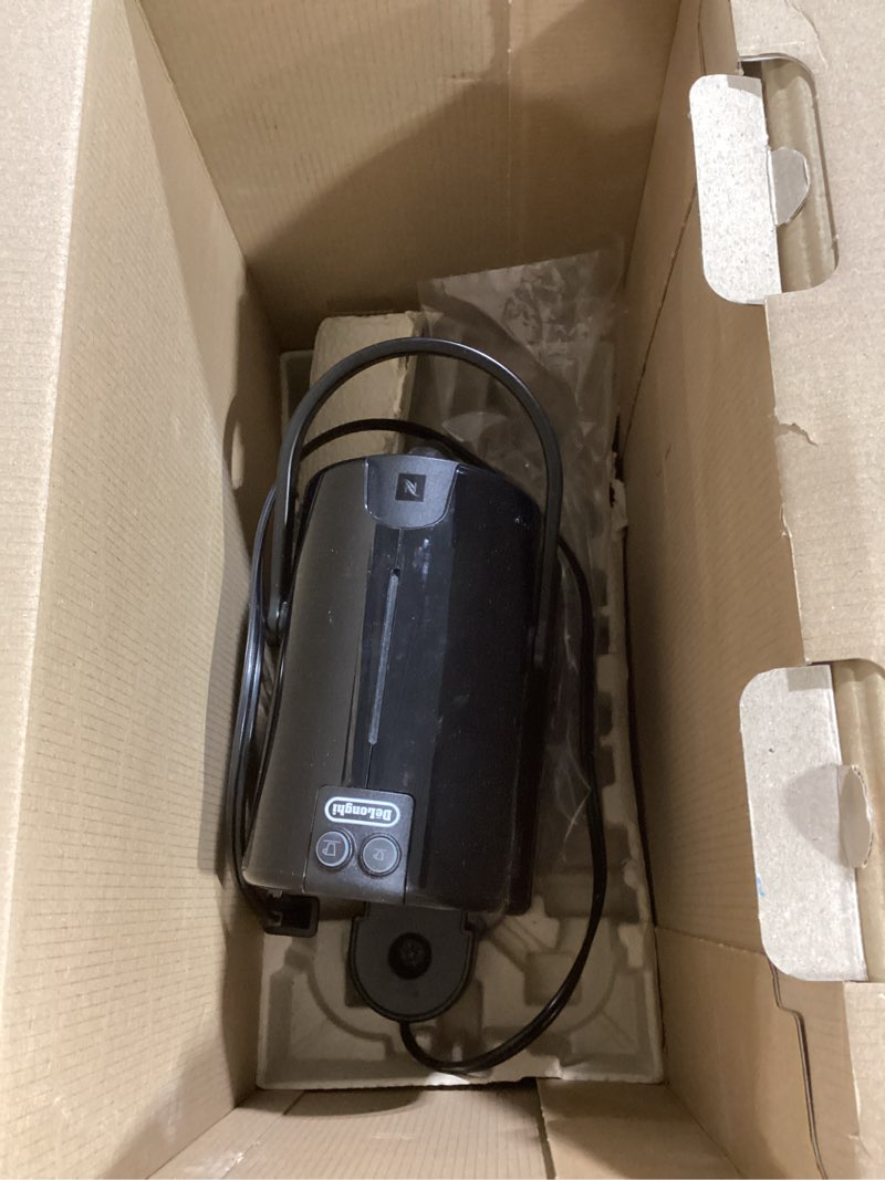 Condition photo showing As Is for Nespresso Lattissima One Original Espresso Machine with Milk Frother by De'Longhi, Silky White Machine with Latte Crema Silky White