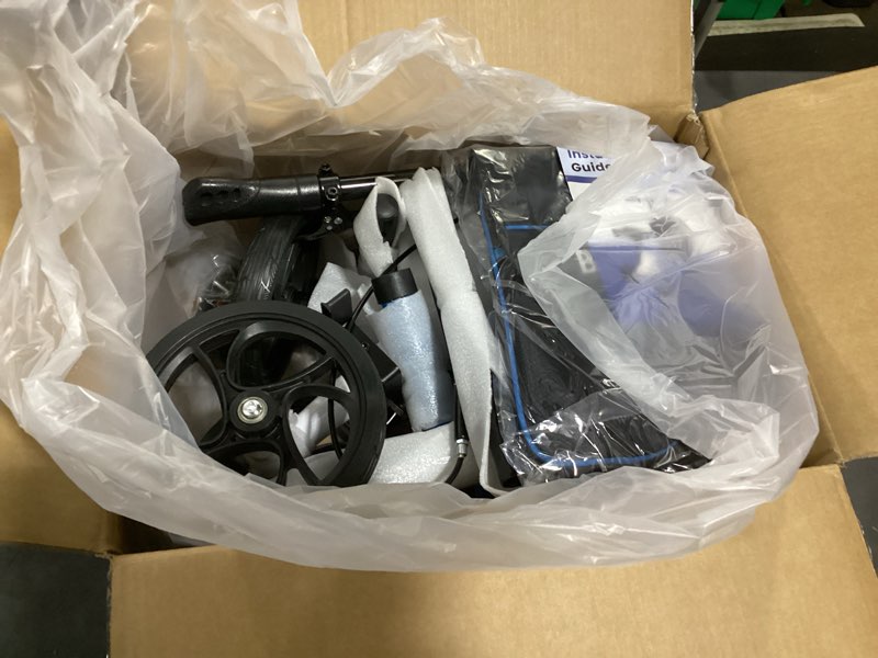 Condition photo showing New/Like New for knee scooter?knee scooter for adults for foot surgery?knee walker for foot injuries compact crutch alternative with dual braking system (blue)