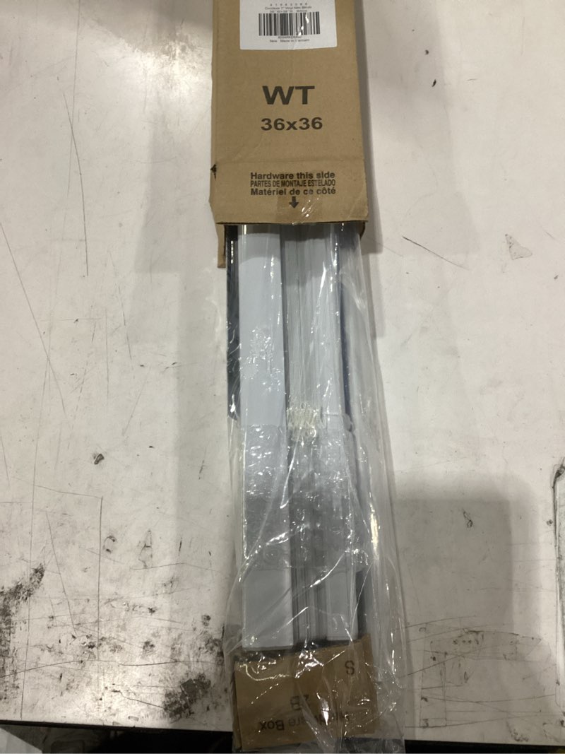 Condition photo showing New/Like New for lazblinds cordless white 1" room darkening vinyl mini blinds, 36" w x 36" h horizontal window blinds for home, cordless shades for indoor windows white 36"w x 36"h