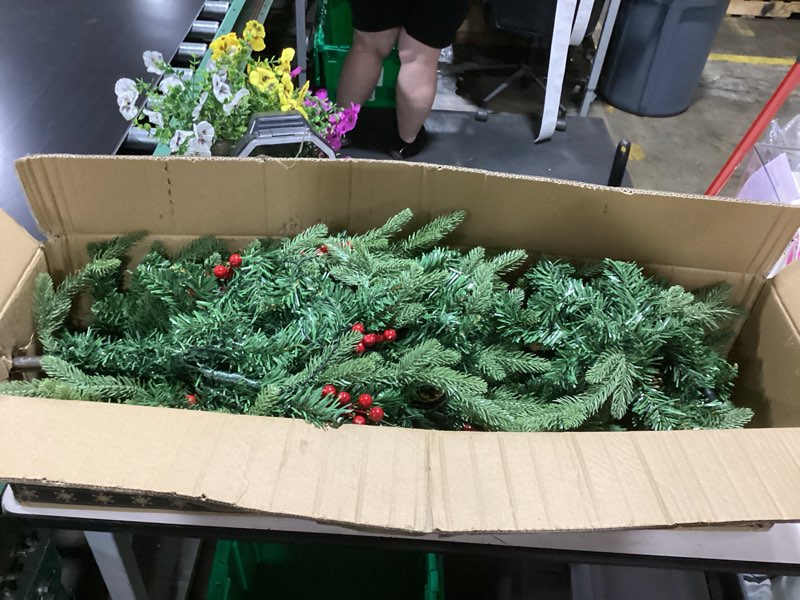 Condition photo showing As Is for 2 pack 4ft pre-lit potted christmas trees with remote, warm & multicolor | outdoor christmas trees for porch, 60 remote controlled led lights, pvc & pe branches, festive holiday decoration set