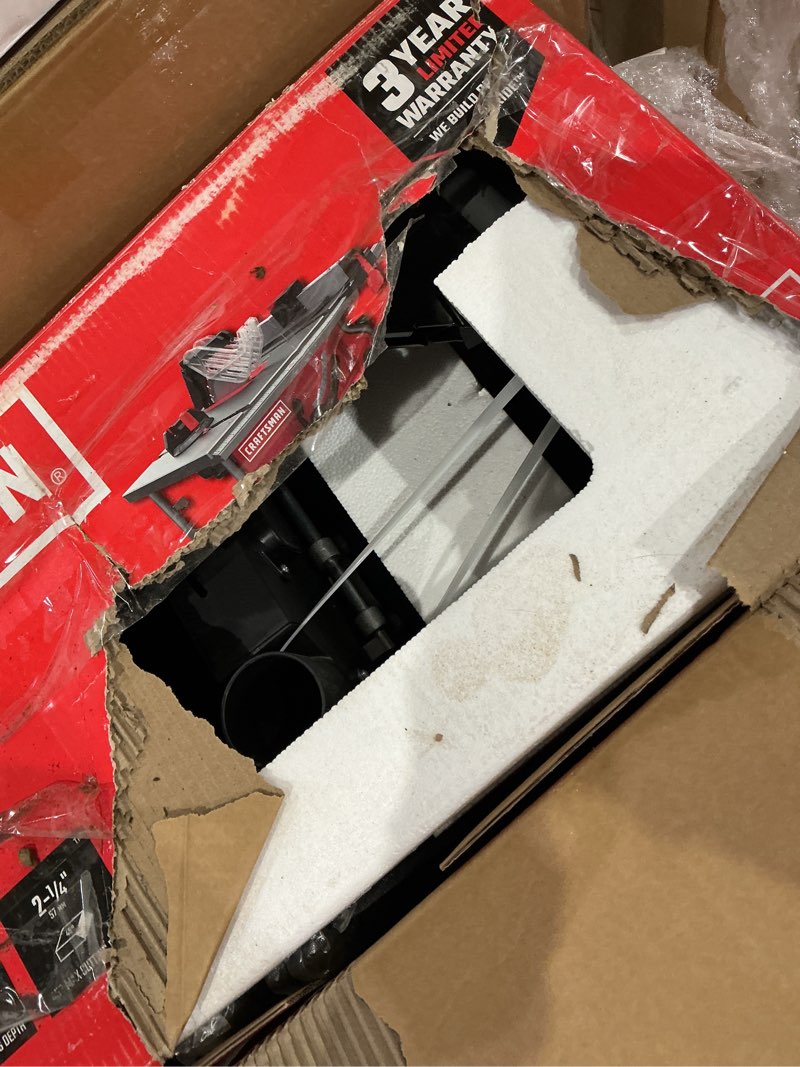 Condition photo showing As Is for skil 15 amp 10 inch portable jobsite table saw with folding stand- ts6307-00 10" table saw
