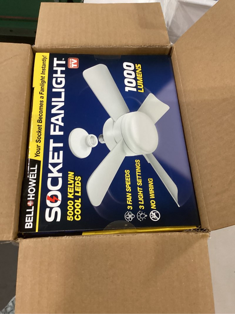 Condition photo showing New/Like New for bell & howell 6 in. matte white led indoor socket fanlight