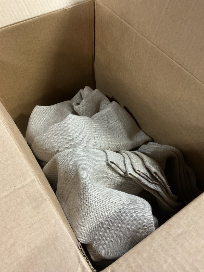 Condition photo showing Good Condition for MIULEE Taupe Linen Curtains 96 Inch Long for Bedroom Living Room, Soft Thick Linen Textured Window Drapes Semi Sheer Light Filtering Back Tab Rod Pocket Burlap Look Farmhouse Country Decor, 2 Panels 52"W x 96"L (Pack of 2) Taupe