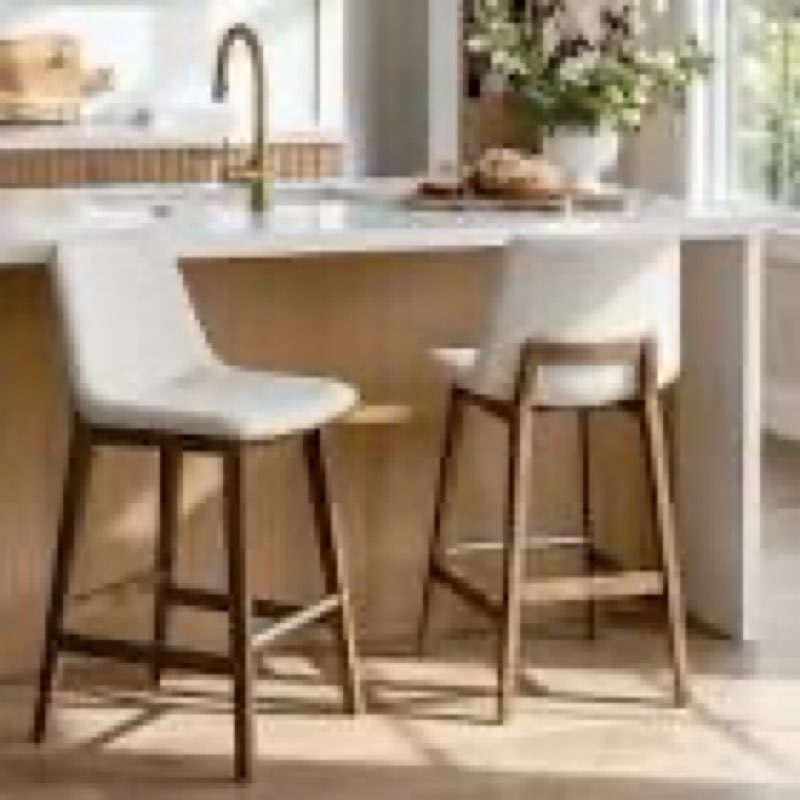 south 28.5" modern upholstered bar stool (set of 2)