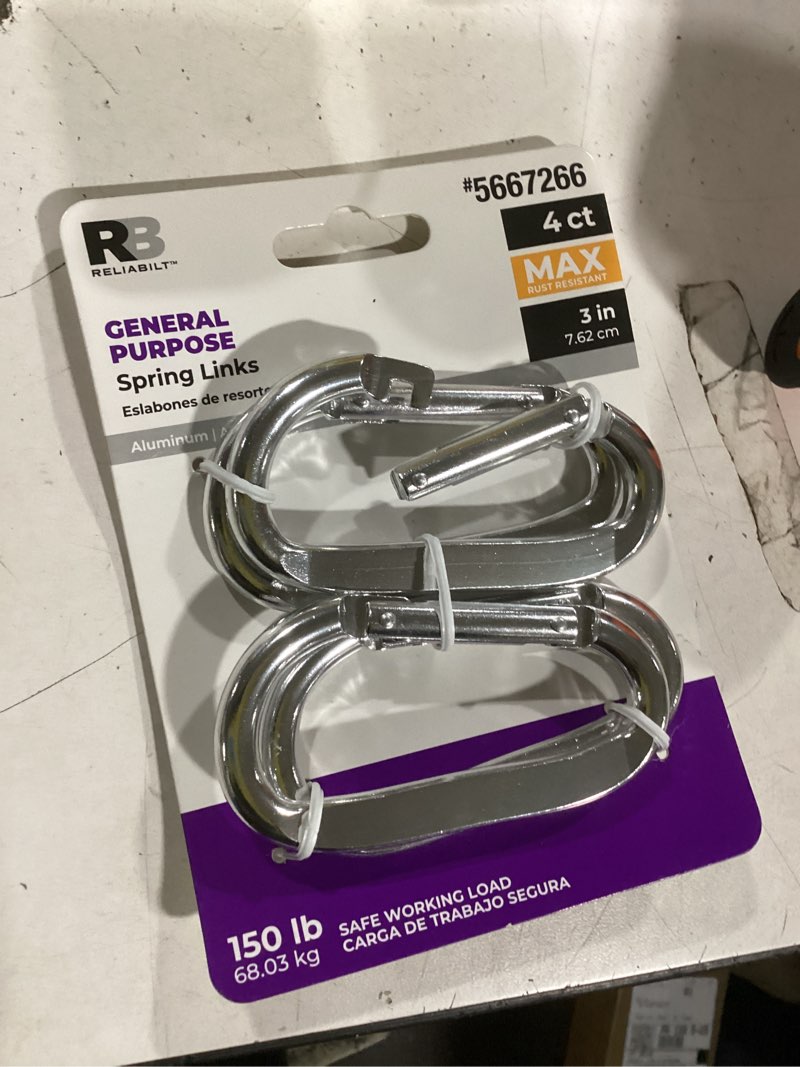 Condition photo showing Good Condition for reliabilt 3-in aluminum spring link 4pk