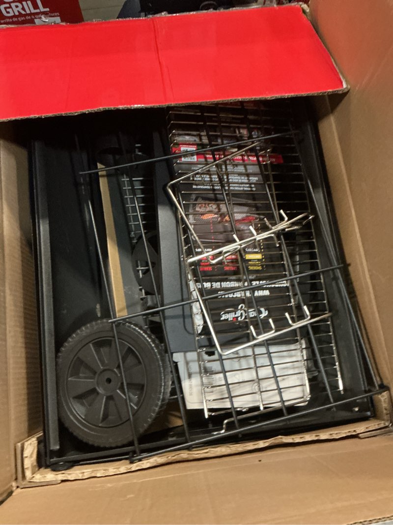 Condition photo showing As Is for char-griller® barrel pro™ charcoal barrel grill
