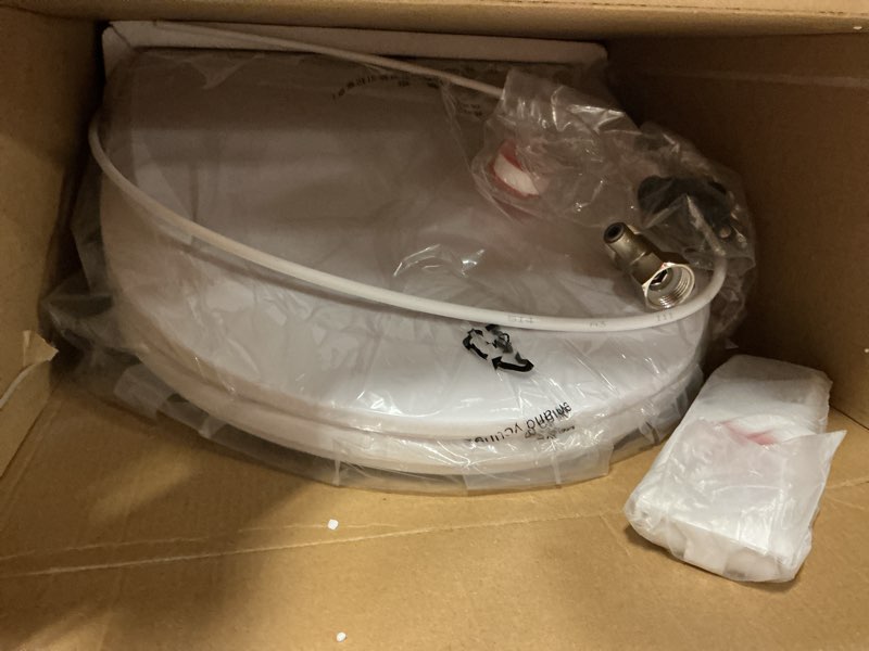 Condition photo showing Good Condition for bidet toilet seat, round, smart unlimited warm water, electronic heated toilet seat with remote control, turbo wash, dryer, rear and front wash, slow closes, night light, white, 102ds-w