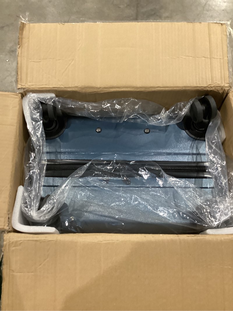 Condition photo showing Good Condition for light flight luggage sets, 3 piece durable suitcase set with spinner wheels, 3 pcs hard shell lightweight luggage with tsa lock, large checked travel suitcases, 20/24/28 inch, royal blue