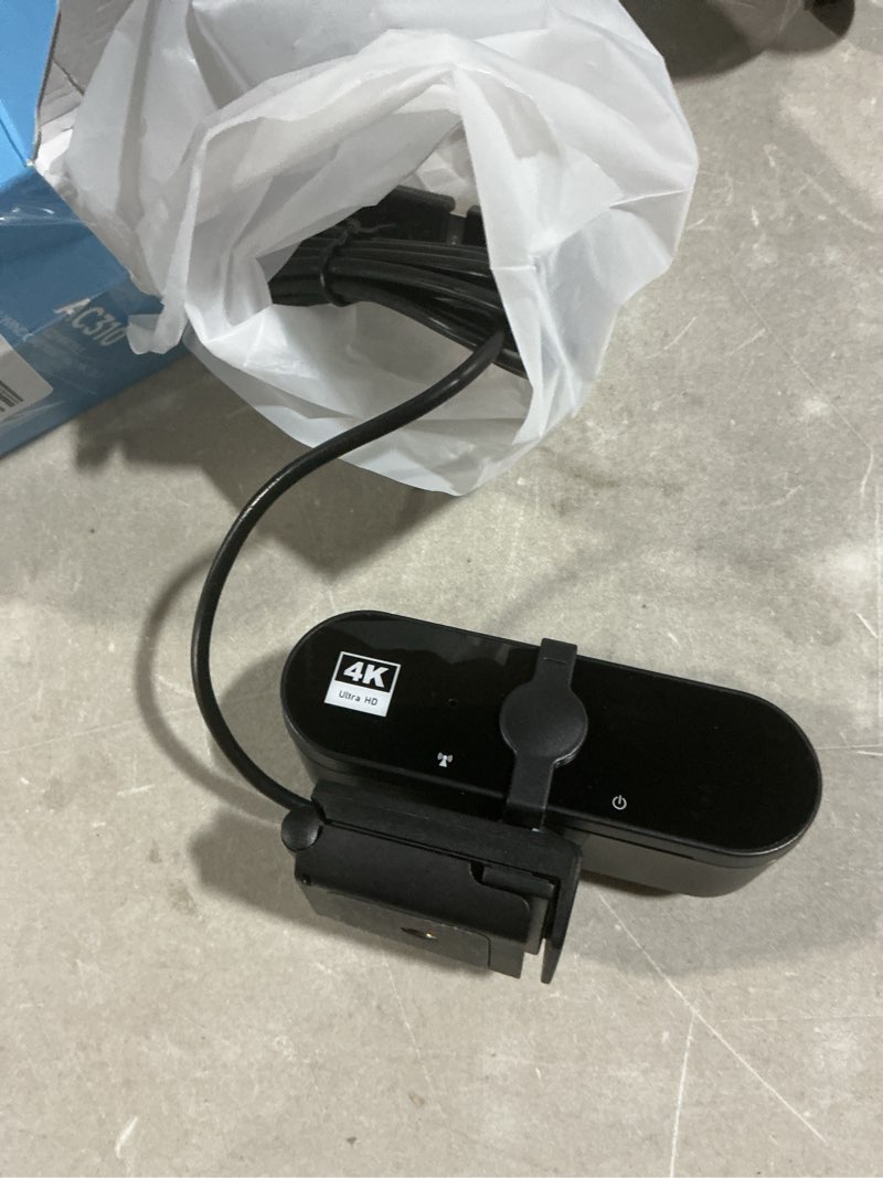 Condition photo showing Good Condition for aoc 4k webcam for pc with microphone, computer camera with noise cancellation, privacy cover, 99° fov, plug & play usb webcam for streaming, conferencing, zoom, skype, facetime, laptop, pc, skype black