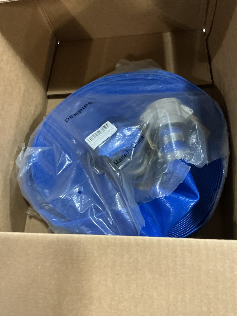 Condition photo showing Good Condition for lay-flat pool backwash hose - 1.5" x 100ft with aluminum camlock c & e fittings reinforced heavy duty pvc discharge hose weather-proof vinyl pool drain hose for water transfer 1.5" x 100ft camlock c & e
