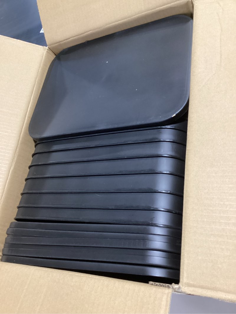 Condition photo showing Good Condition for hoolerry 8 pieces colorful storage bins with lid, plastic storage basket organizing container stackable box with handle for shelves desktop playroom office(14.2 x 10.2 x 9.5 inch,black) 14.2 x 10.2 x 9.5 inch black