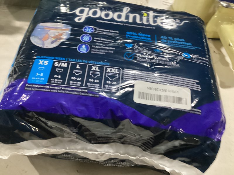 Condition photo showing Good Condition for goodnites boys nighttime bedwetting underwear