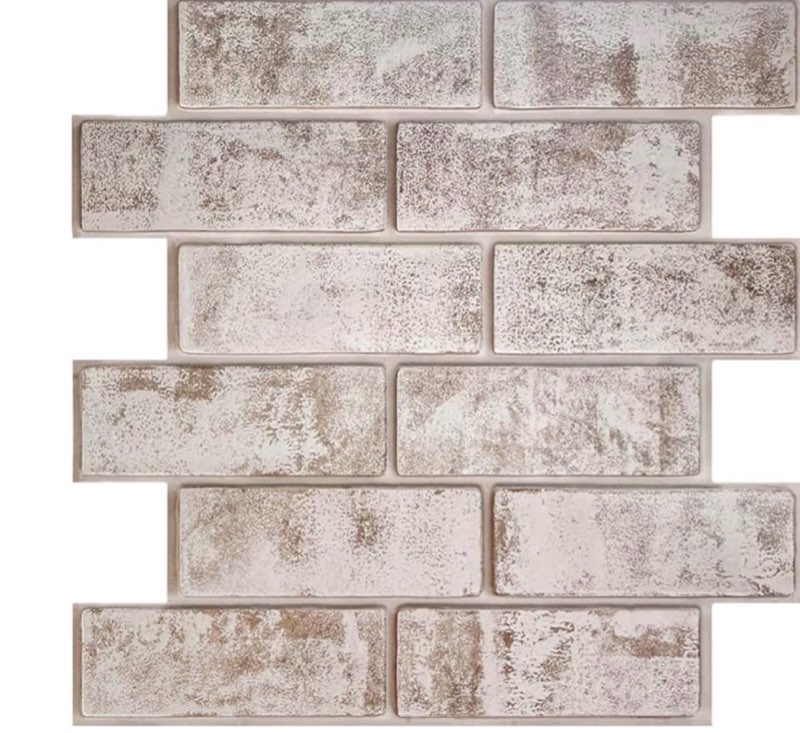 commomy 10 pcs 3d faux brick wall panels -11.8"x11.8" pvc small size brick peel and stick tiles farmhouse peel and stick brick for living room,bedroom,kitchen,camper,rv