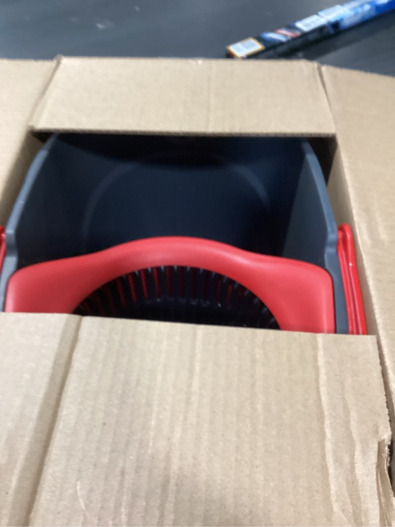 Condition photo showing New/Like New for O-Cedar EasyWring Microfiber Spin Mop, Bucket Floor Cleaning System, Red, Gray, Standard Easywring Spin Mop & Bucket