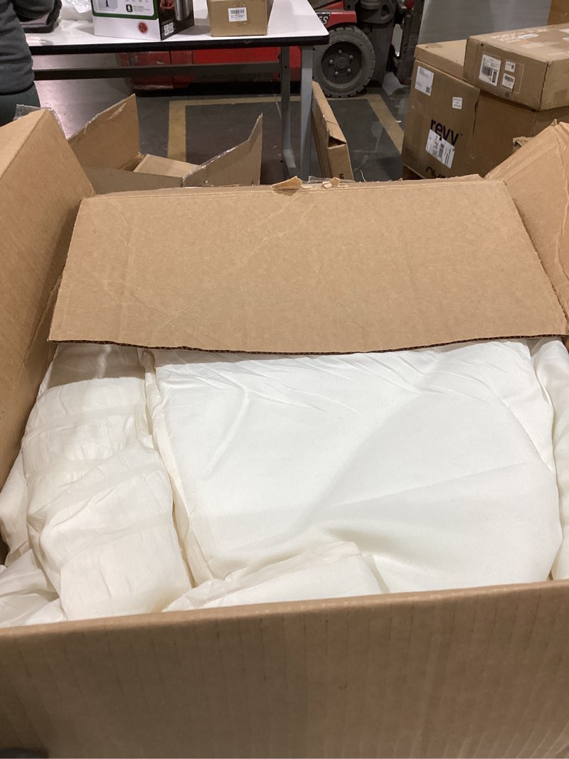 Condition photo showing As Is for MUXHOMO 7 Pieces Queen Comforter Set, Seersucker Bed in a Bag Queen Size, All Season Luxury Bedding Set with Comforter, Flat Sheet, Fitted Sheet, Pillowcases & Shams, Ivory Queen (88"x88") 03 - Ivory