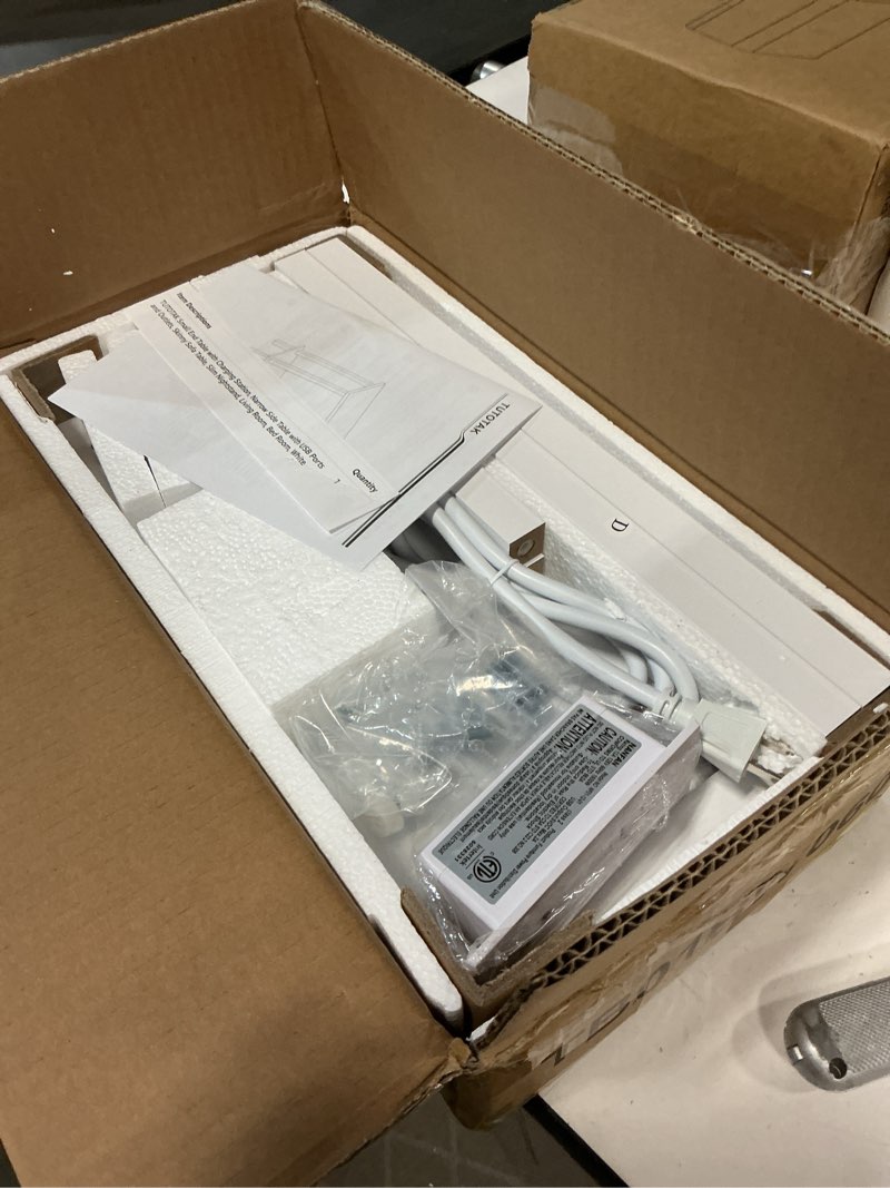 Condition photo showing Good Condition for TUTOTAK Small End Table with Charging Station, Narrow Side Table with USB Ports and Outlets, Skinny Sofa Table, Slim Nightstand, Living Room, Bed Room, White TB01BW060 2-Tier?7.9"D x 15.8"W x 22.5"H? White 1