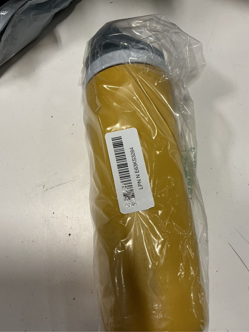 Condition photo showing New/Like New for owala freesip insulated stainless steel water bottle with straw for sports and travel, bpa-free sports water bottle, 24 oz, grey/yellow, golden conquest golden quest 24 ounces