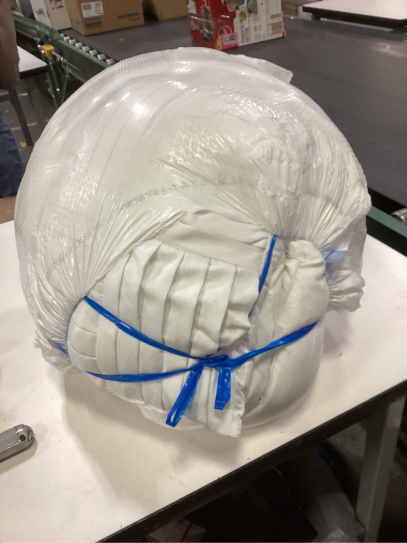 Condition photo showing As Is for Bedsure White Oversized King Size Comforter Set - 4 Pieces Pinch Pleat Bed Set, Down Alternative Bedding Sets for All Season, 1 Comforter, 2 Pillowcases, 1 Decorative Pillow Oversized King 01 - White